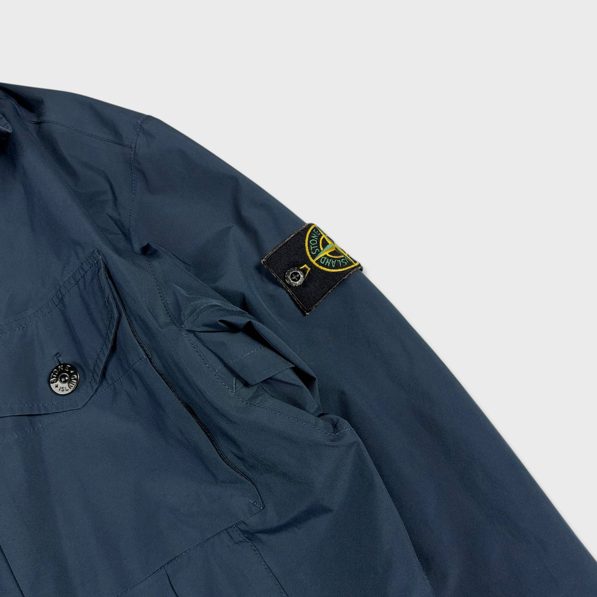 Stone Island Navy Goretex Paclite Technology Jacket L