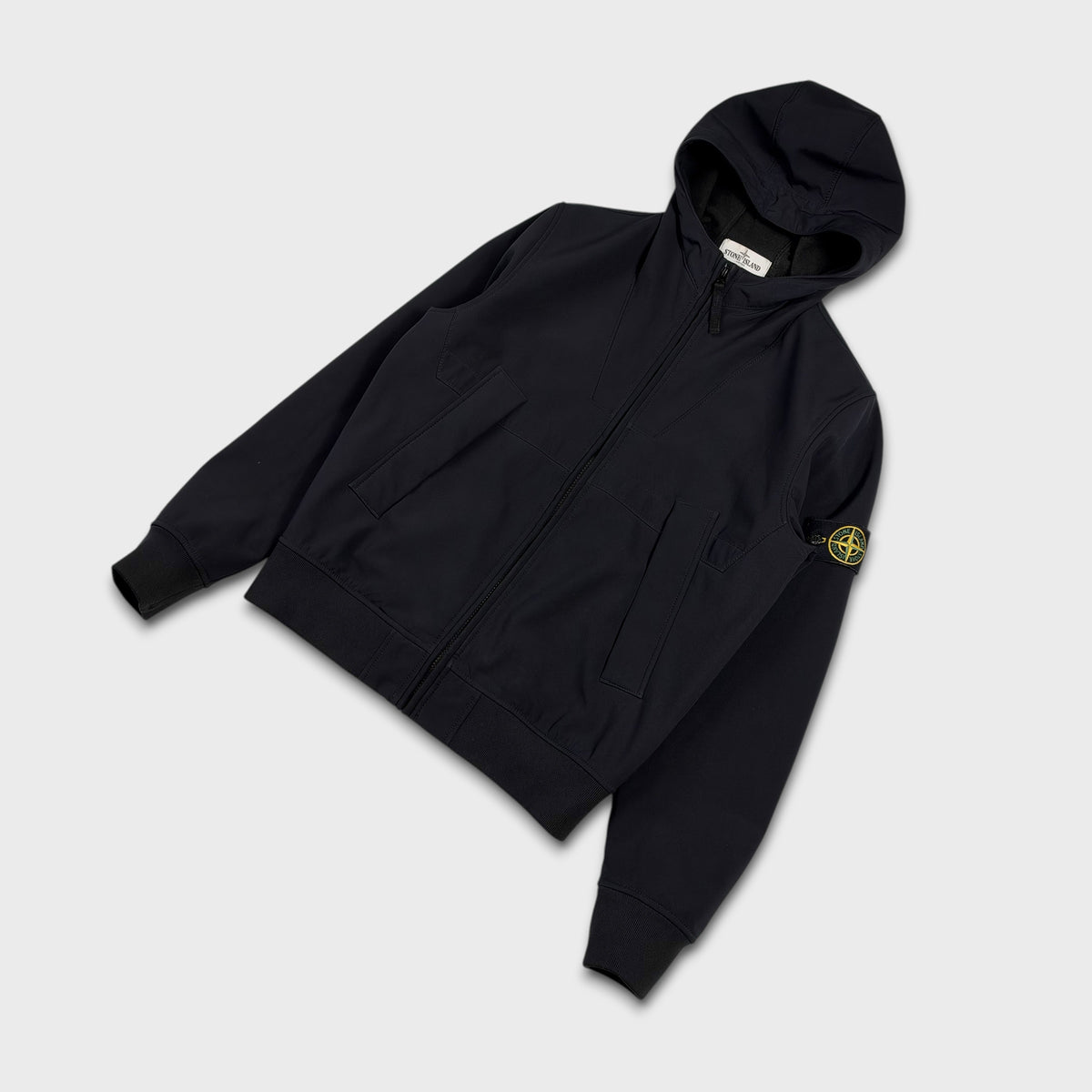 Stone Island Black Soft Shell-R Jacket L