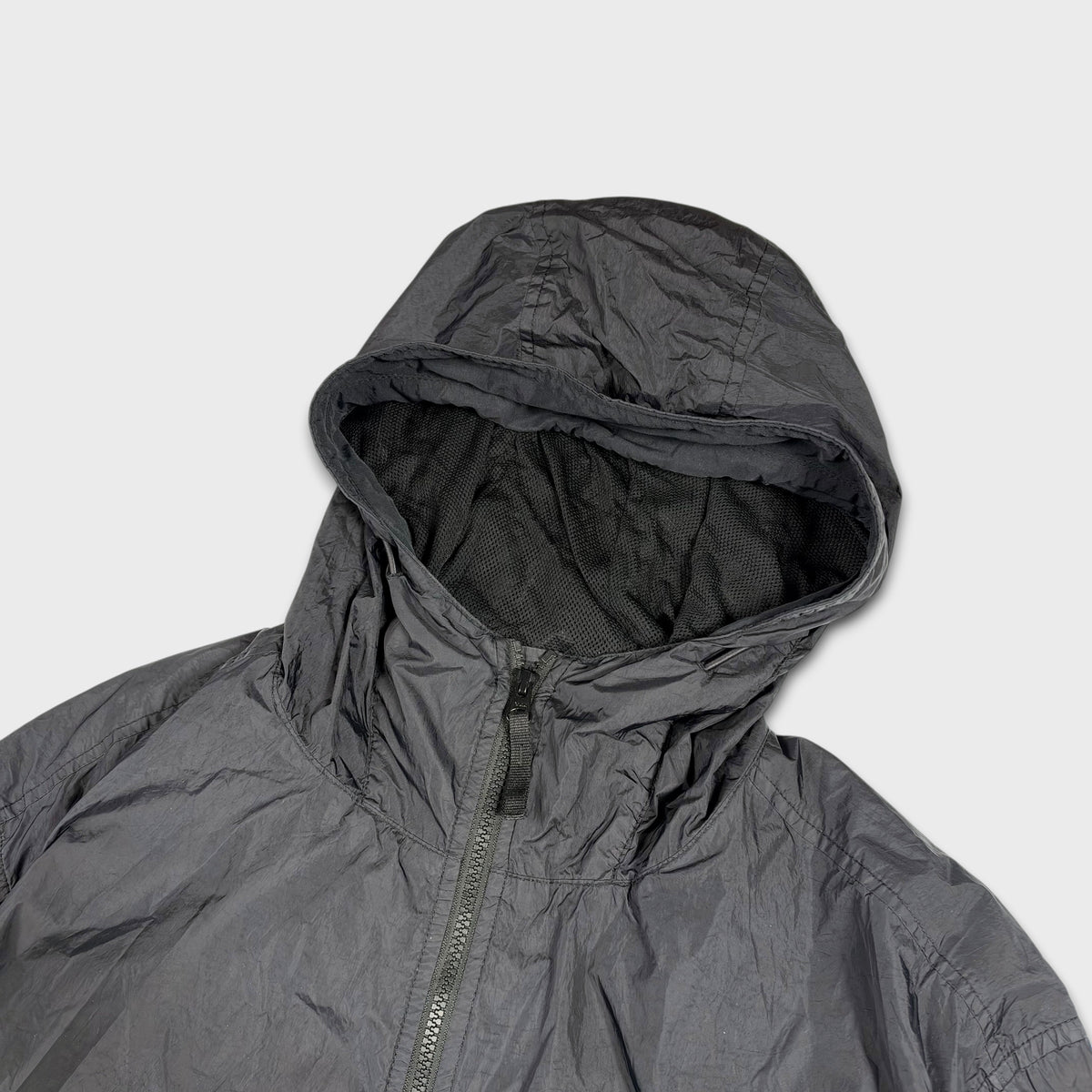 Stone Island Garment Dyed Crinkle Reps Hooded Lightweight Jacket 3XL