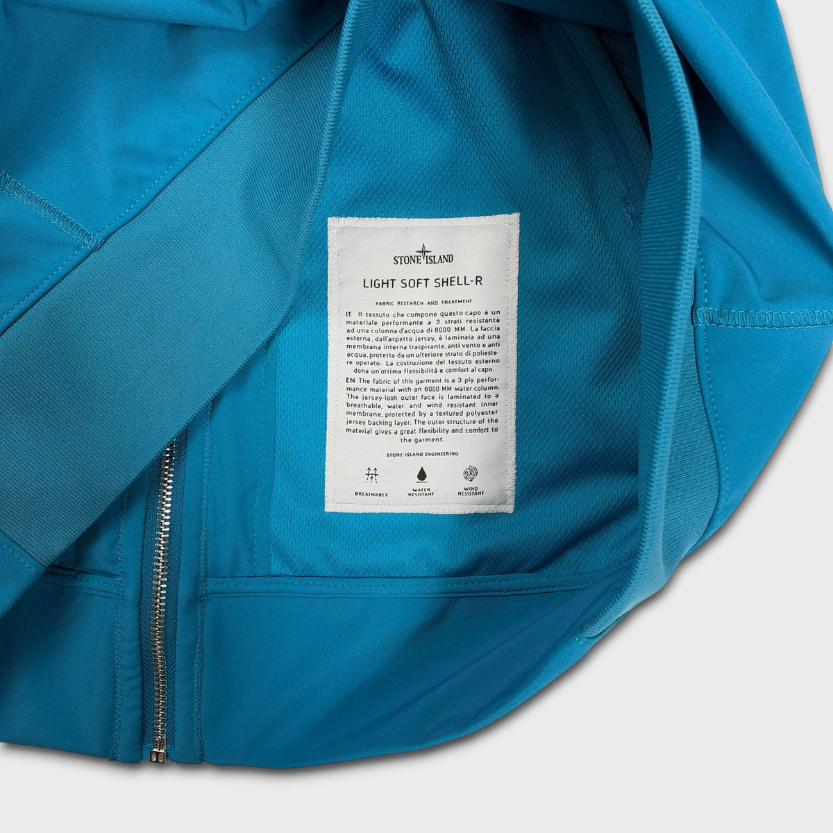 Stone Island Blue Light Soft Shell Jacket L