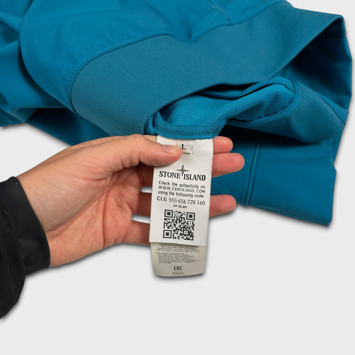 Stone Island Blue Light Soft Shell Jacket L