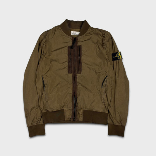 Stone Island Garment Dyed Crinkle Reps Bomber Jacket S