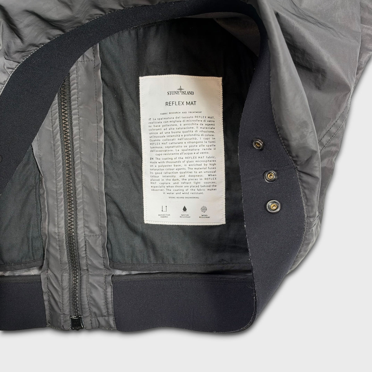 Stone Island Special Process ‘Reflex Mat’ Reflective Jacket L