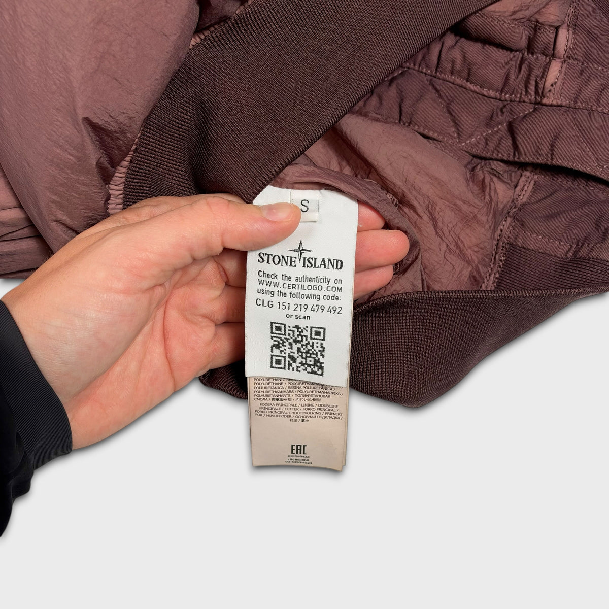 Stone Island Crinkle Reps NY Down Puffer Jacket S