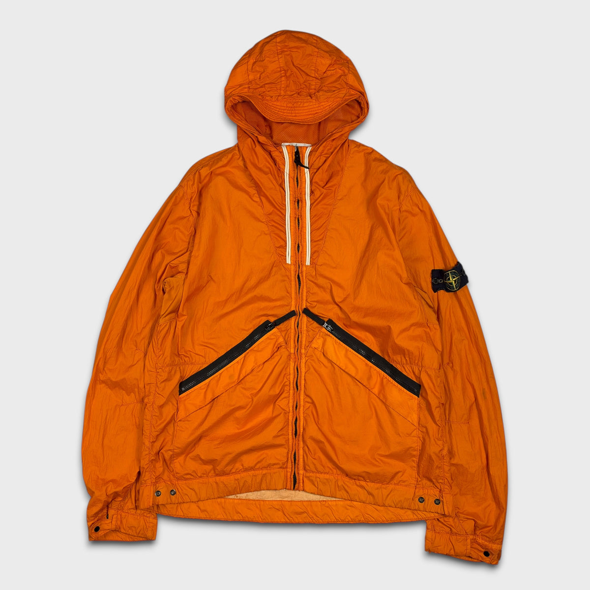 Stone Island Orange Membrana TC Hooded Jacket XXL