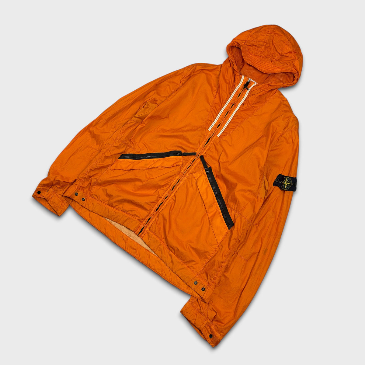 Stone Island Orange Membrana TC Hooded Jacket XXL