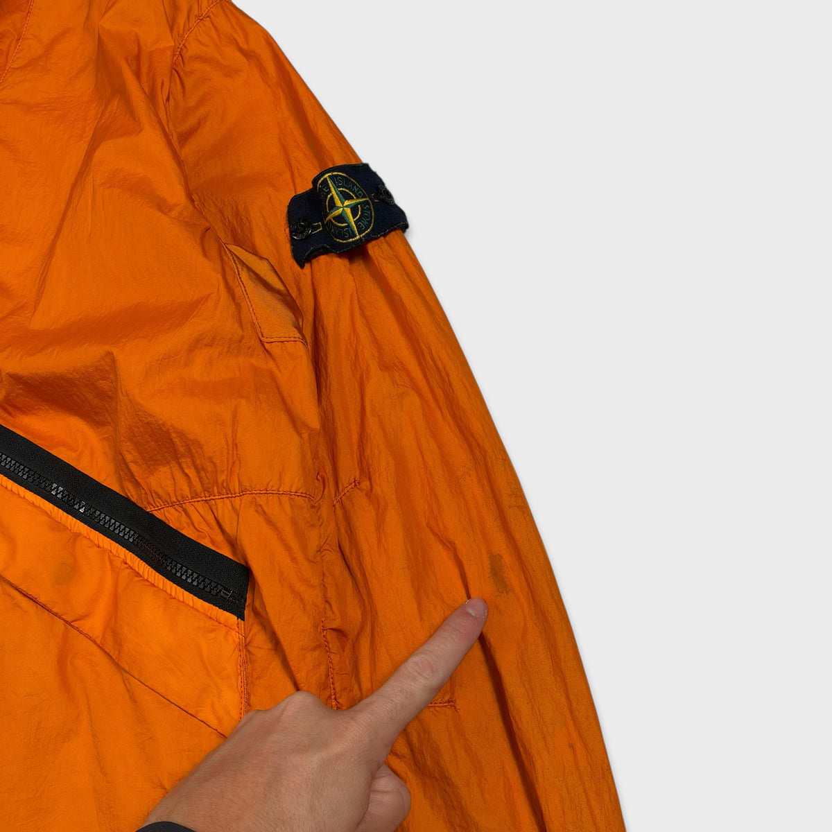 Stone Island Orange Membrana TC Hooded Jacket XXL