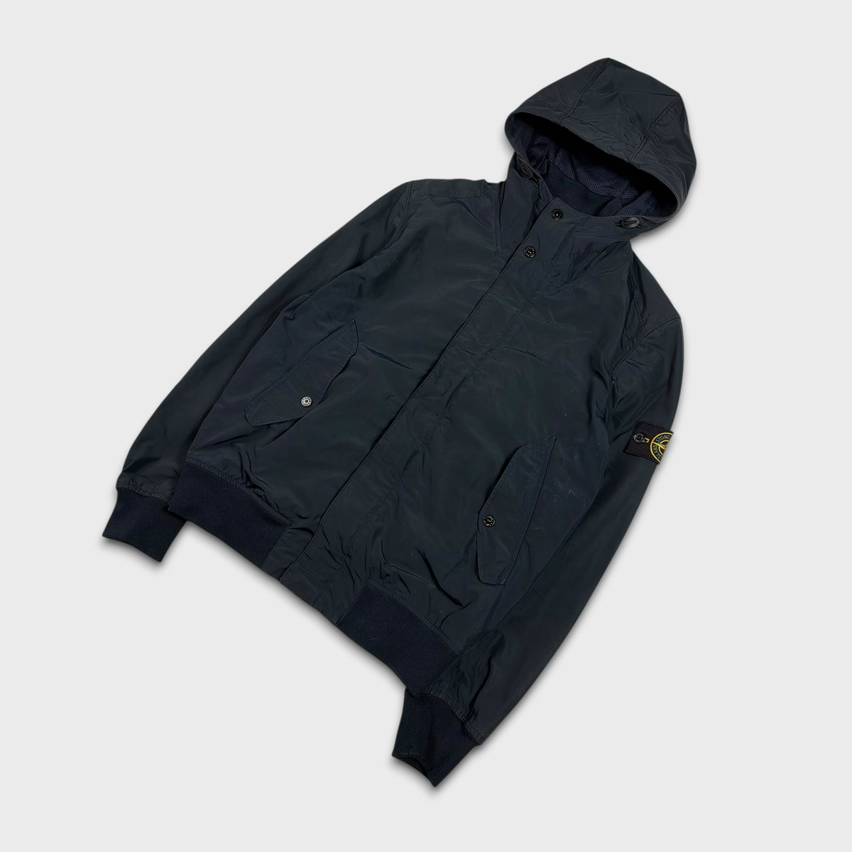 Stone Island Midnight Navy Micro Reps Hooded Jacket M