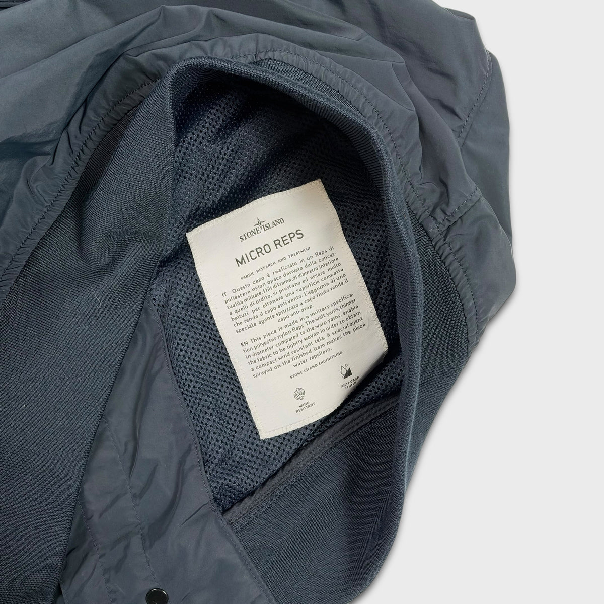 Stone Island Midnight Navy Micro Reps Hooded Jacket M