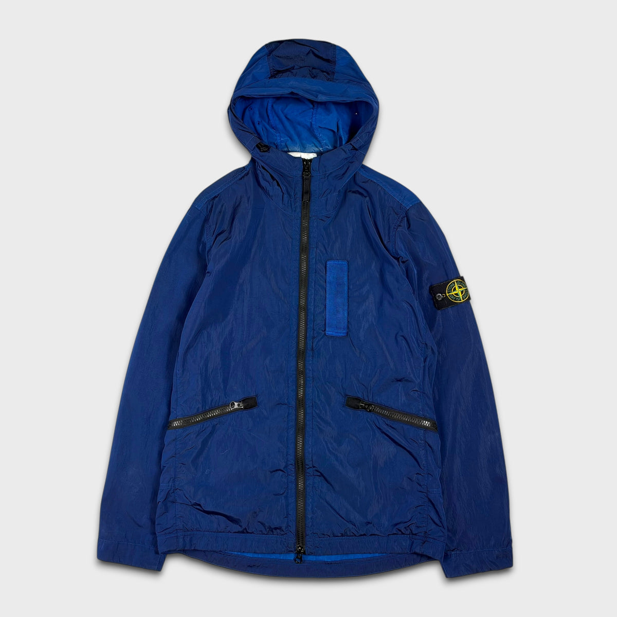 Stone Island Royal Blue Nylon Metal Flock Jacket M