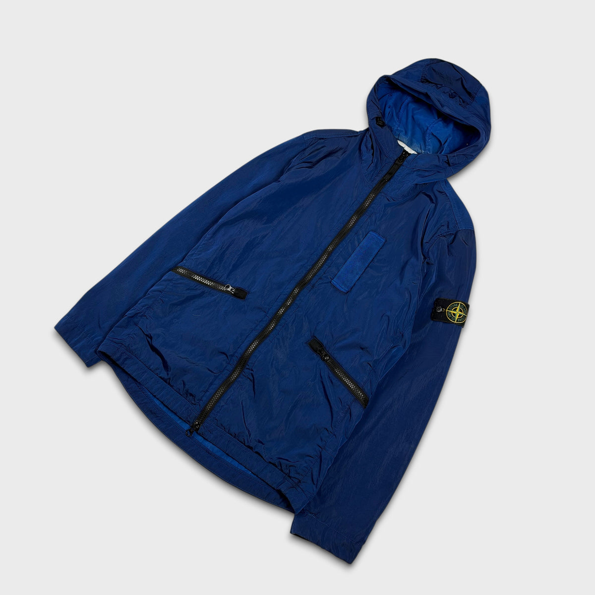 Stone Island Royal Blue Nylon Metal Flock Jacket M