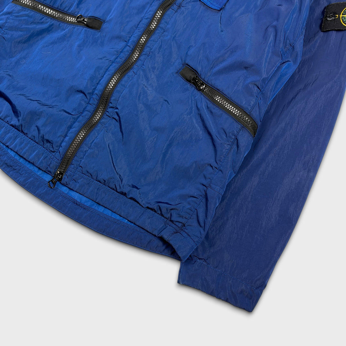 Stone Island Royal Blue Nylon Metal Flock Jacket M