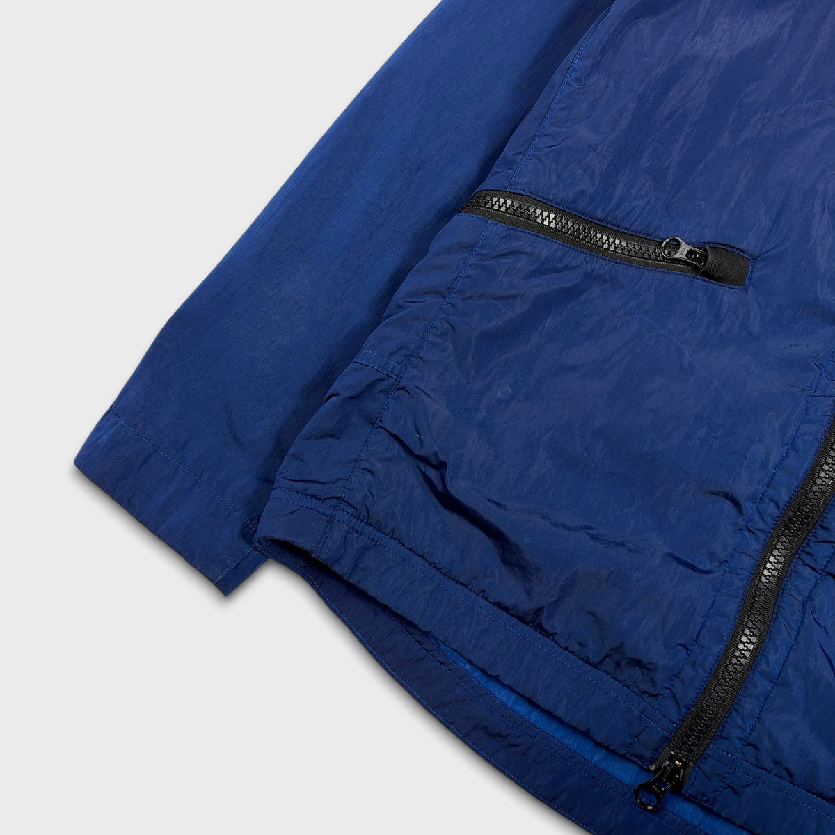 Stone Island Royal Blue Nylon Metal Flock Jacket M